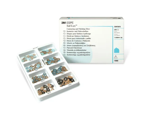 3M™ Sof-Lex™ Coffret de disques de finition et polissage, support souple, silicone bleu