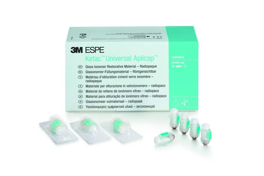 3M™ Ketac™ Universal Aplicap™ Matériau ciment verre ionomère de restauration, en capsules, teinte A2
