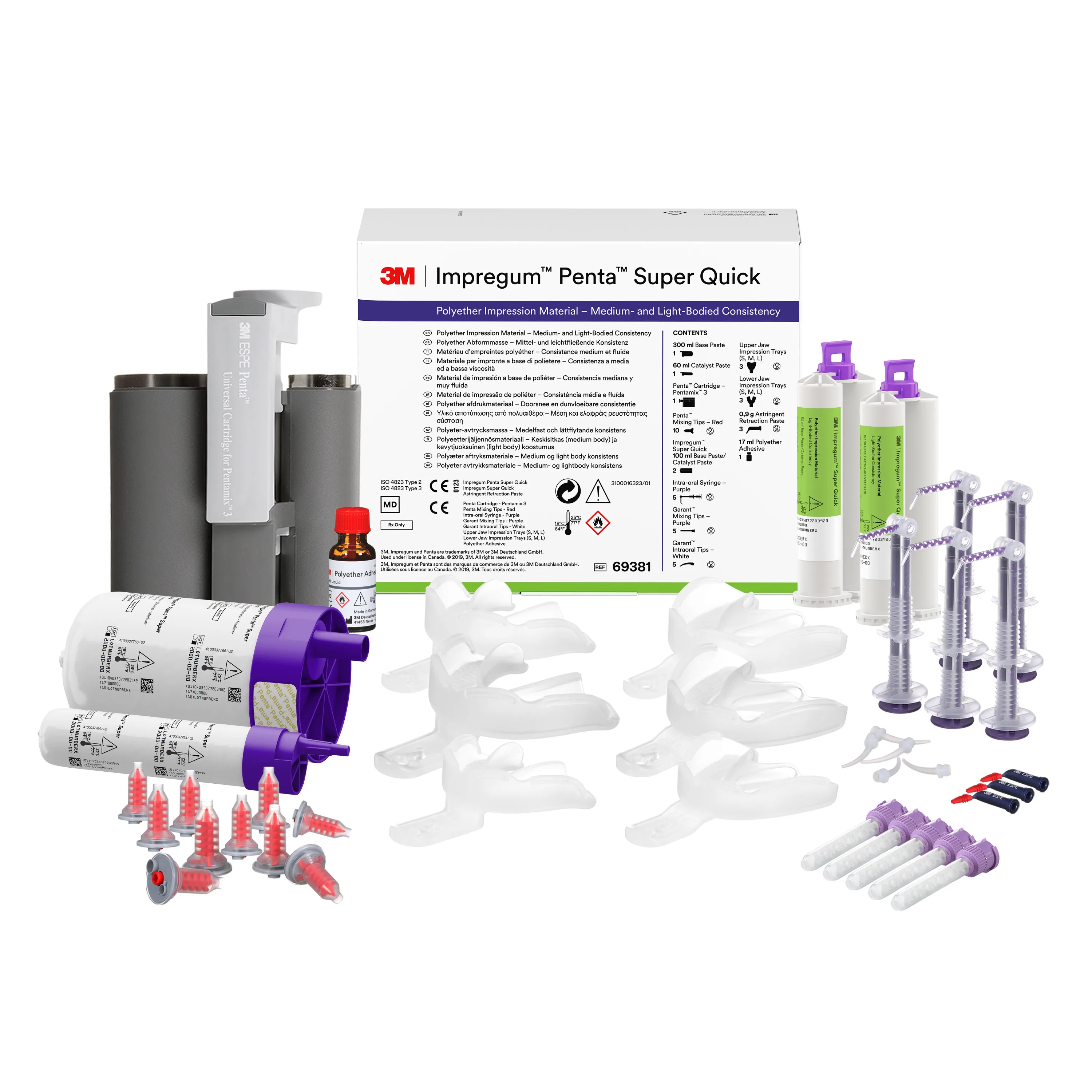 3M™ Impregum™ Super Quick Matériau d’empreintes Polyéther, Medium Body/Light Body, starter pack