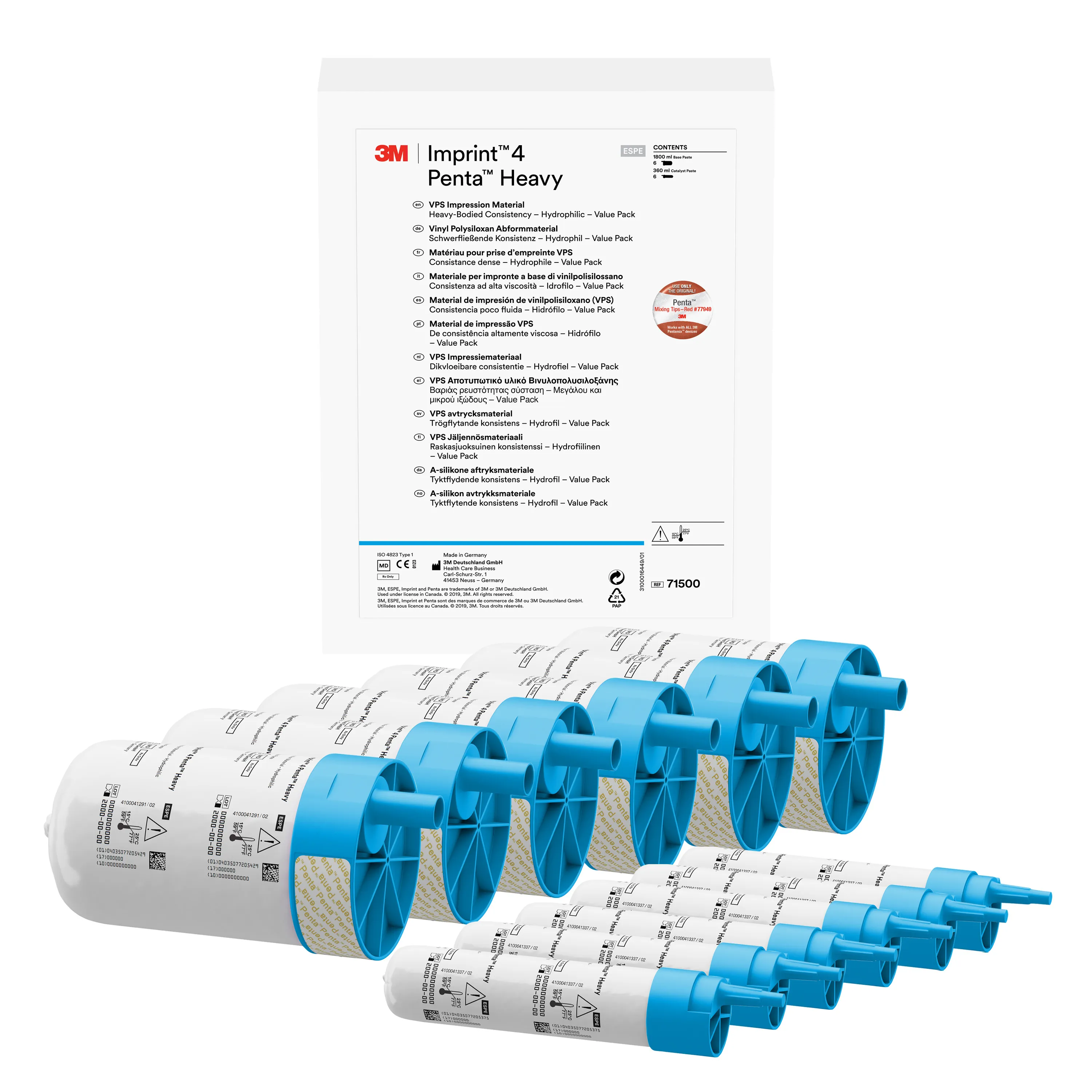 3M™ Imprint™ 4 Matériau d'empreinte VPS, Heavy, boîte triple
