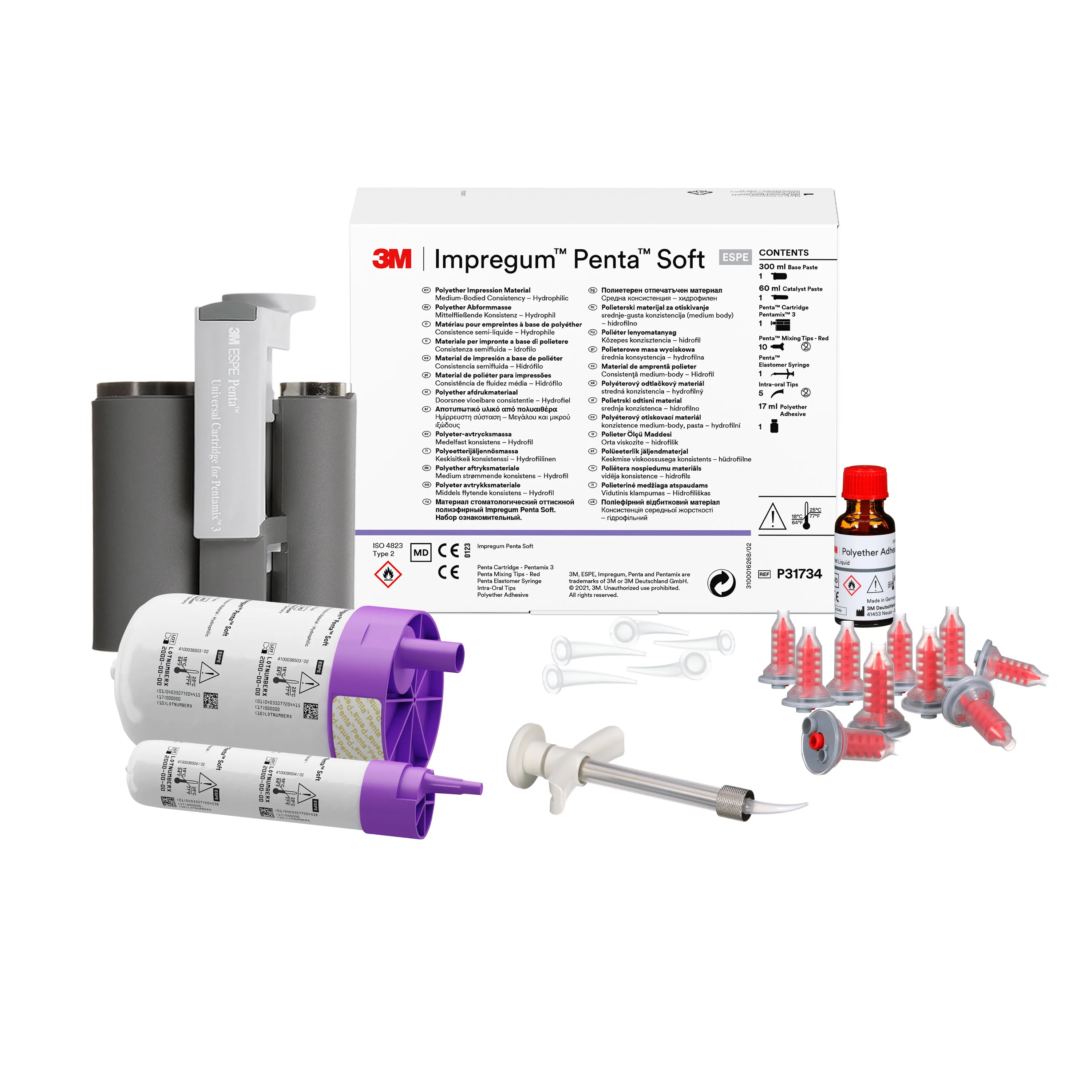 3M™ Impregum™ Matériau d’empreintes Polyéther, Penta™ Soft, starter pack pour Pentamix™ 3