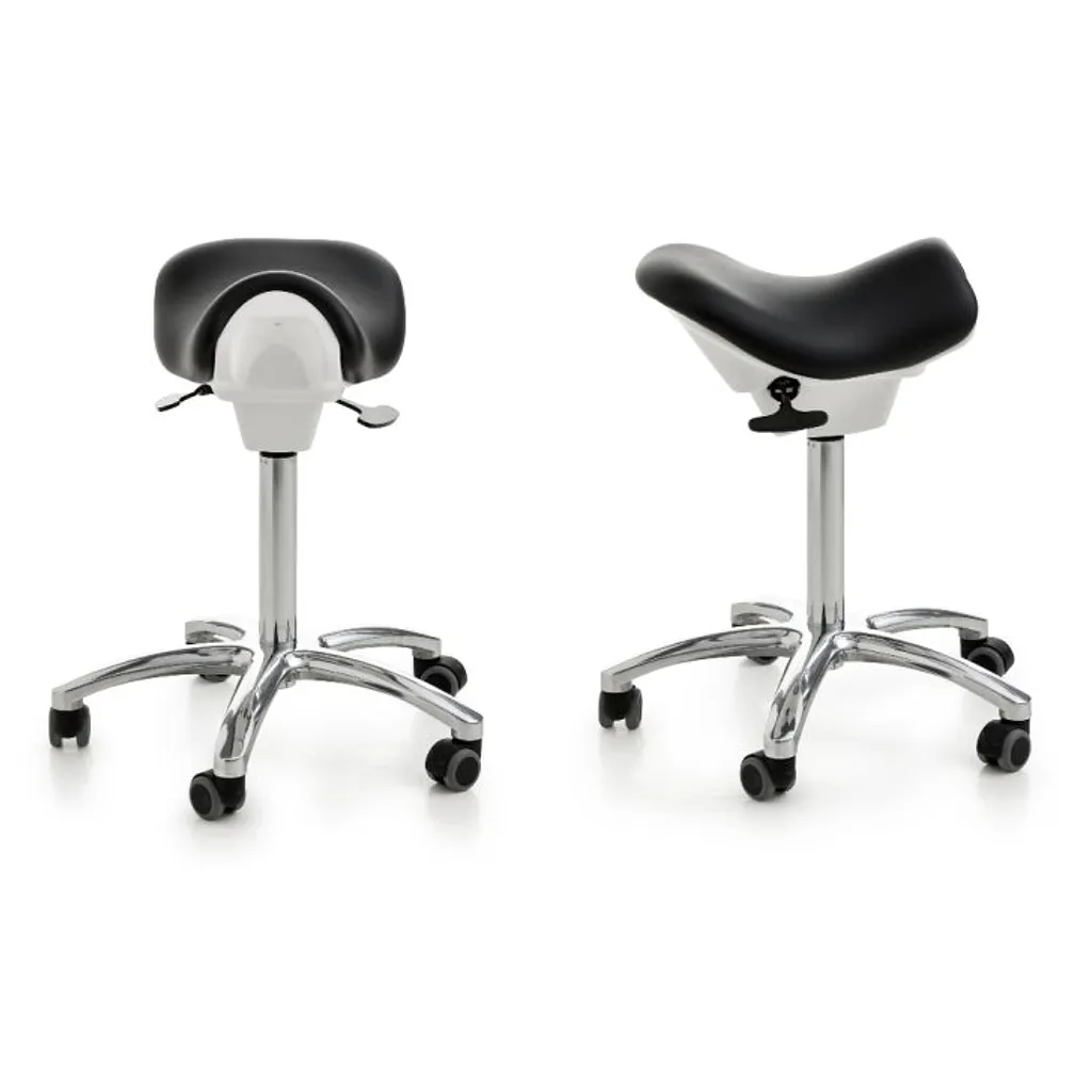 Tabouret Sur Roulette Noir Sans Dossier Short