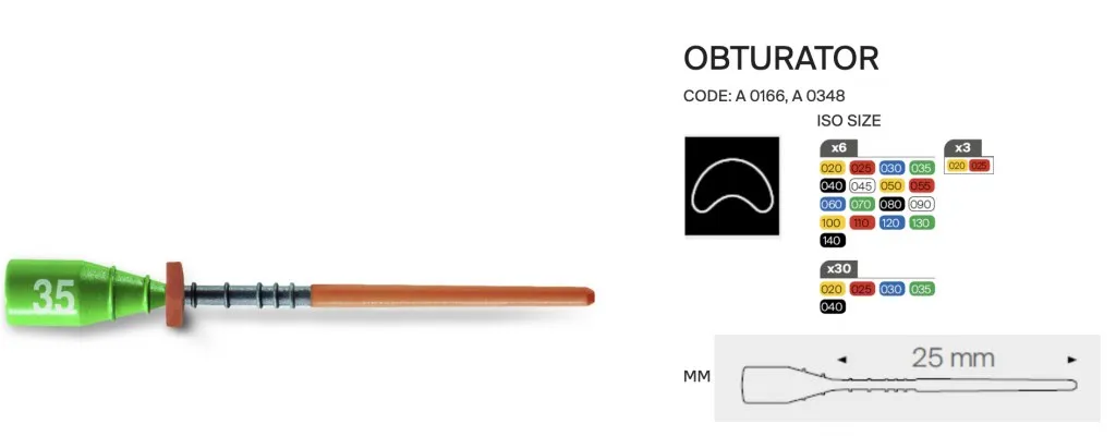 Thermafil Obturateur 25Mm Iso 120 6pcs