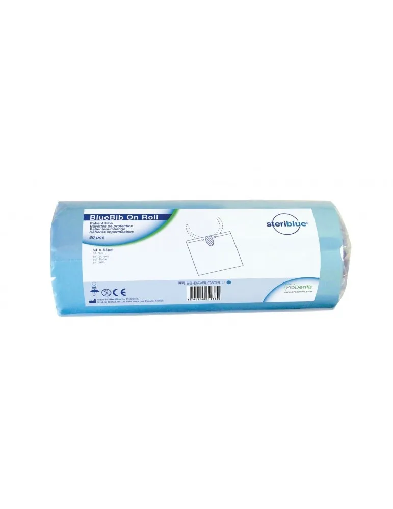 Rouleaux Bavoirs Bleu 80pcs