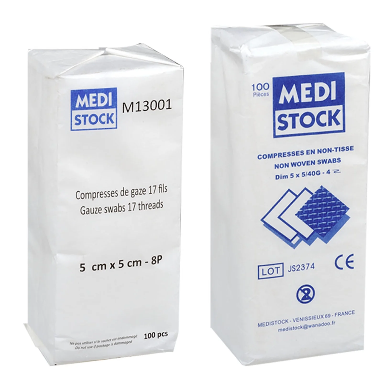 Compresses Non Steriles 5X5Cm 100pcs