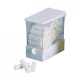 Distributeur Rouleaux Coton En Plastic Blanc