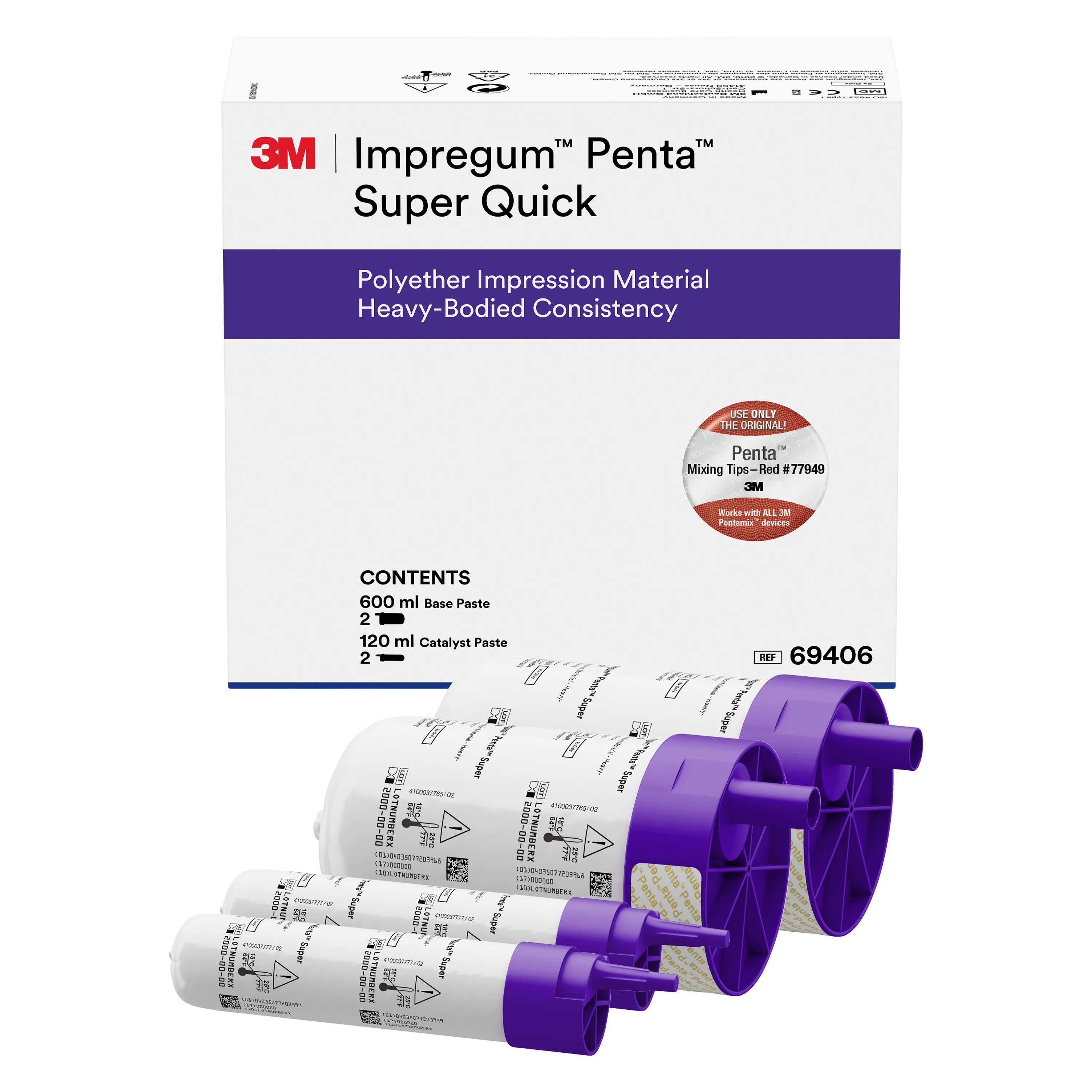 3M™ Impregum™ Super Quick Matériau d’empreintes Polyéther, Heavy Body, recharge