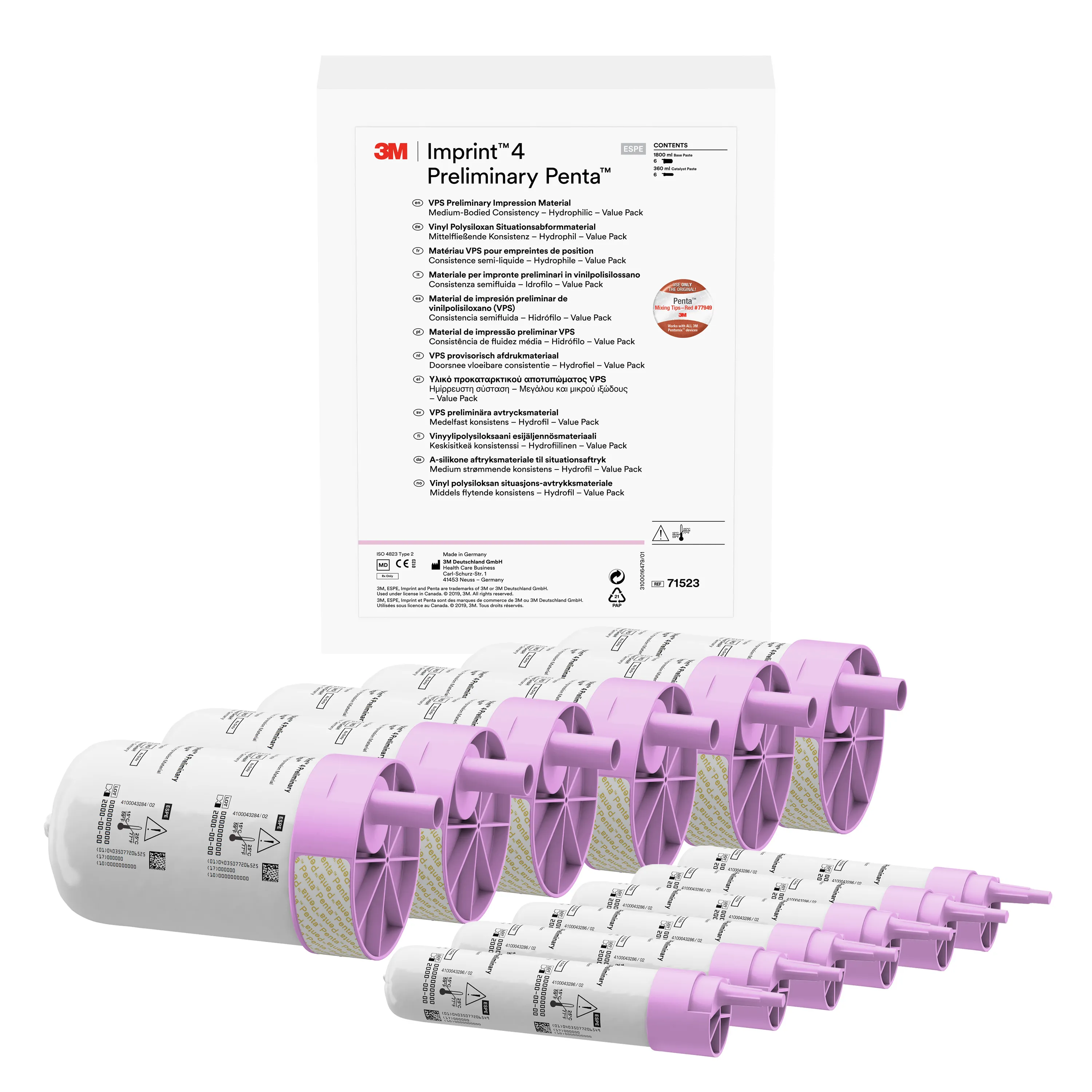 3M™ Imprint™ 4 Matériau d'empreinte préliminaire VPS, boîte triple