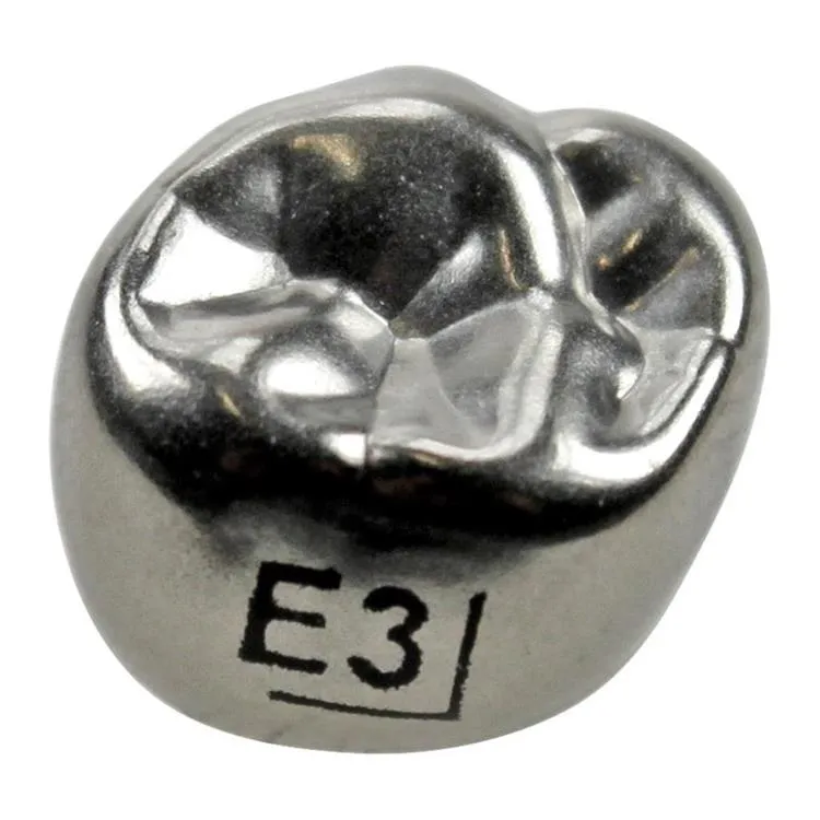 3M™ Stainless Steel Couronnes en acier inoxydable pour molaires lactéales, taille E-UR-3