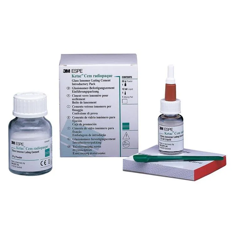 3M™ Ketac™ Cem radiopaque 37200 Ciment de scellement verre ionomère, boîte d'introduction, poudre/liquide