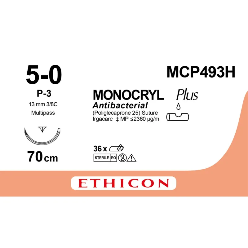 Monocryl Plus 5.0 Aiguille 3/8 36pcs