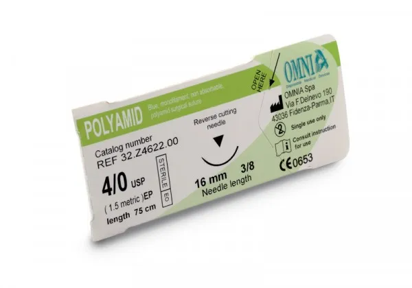 Ptfe Suture 75Cm 5/0 Cut.Edge 12Mm 3/8