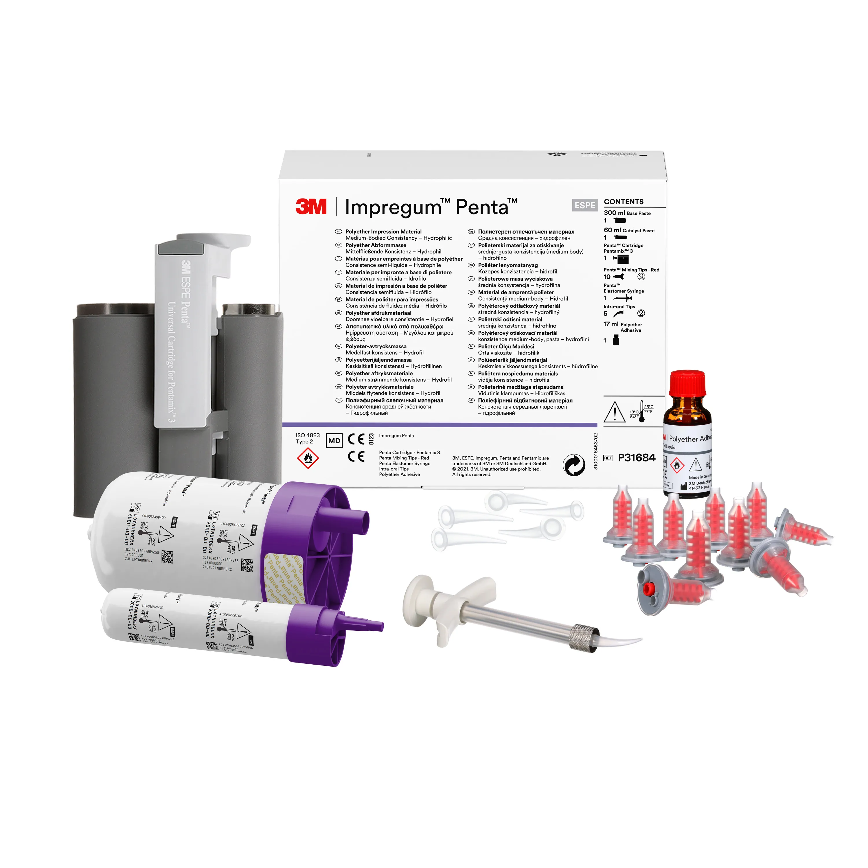 3M™ Impregum™ Matériau d’empreintes Polyéther, Penta™, starter pack pour Pentamix™ 3
